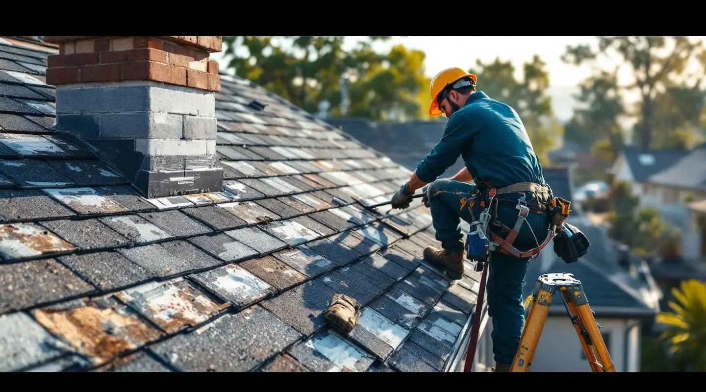 Professional roofing crew installing heavy-duty architectural composition shingles on a Las Vegas commercial facility.